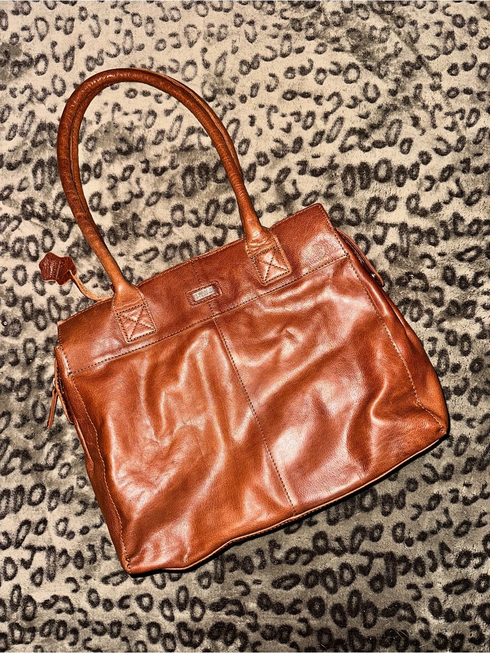 “Spikes and Sparrow” genuine leather shoulder bag or laptop bag